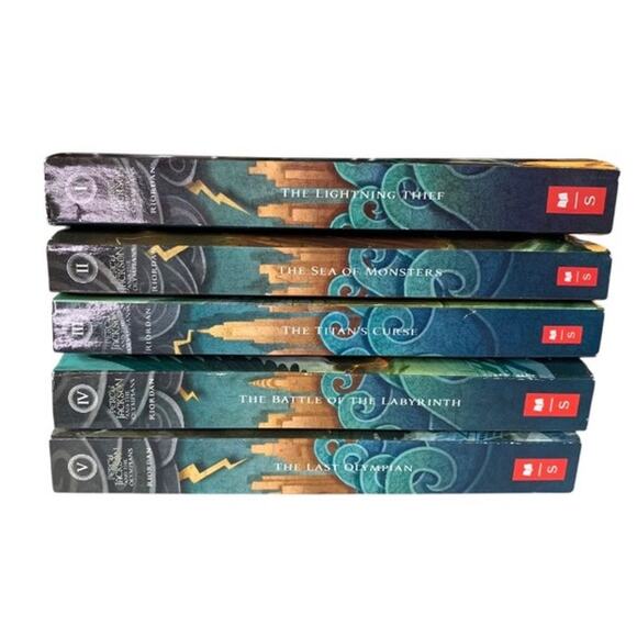 Percy Jackson Complete Series Set 1-5 Paperback Books Rick Riordan Lot of 5 - Picture 8 of 8